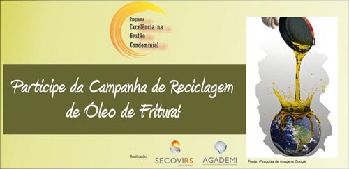 Campanha de Reciclagem de Óleo de Fritura - SECOVI